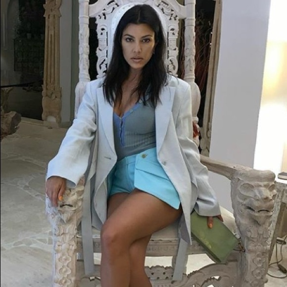 Jacquemus Pants - NWT Jacquemus Boca Leather Light Blue Shorts, 38